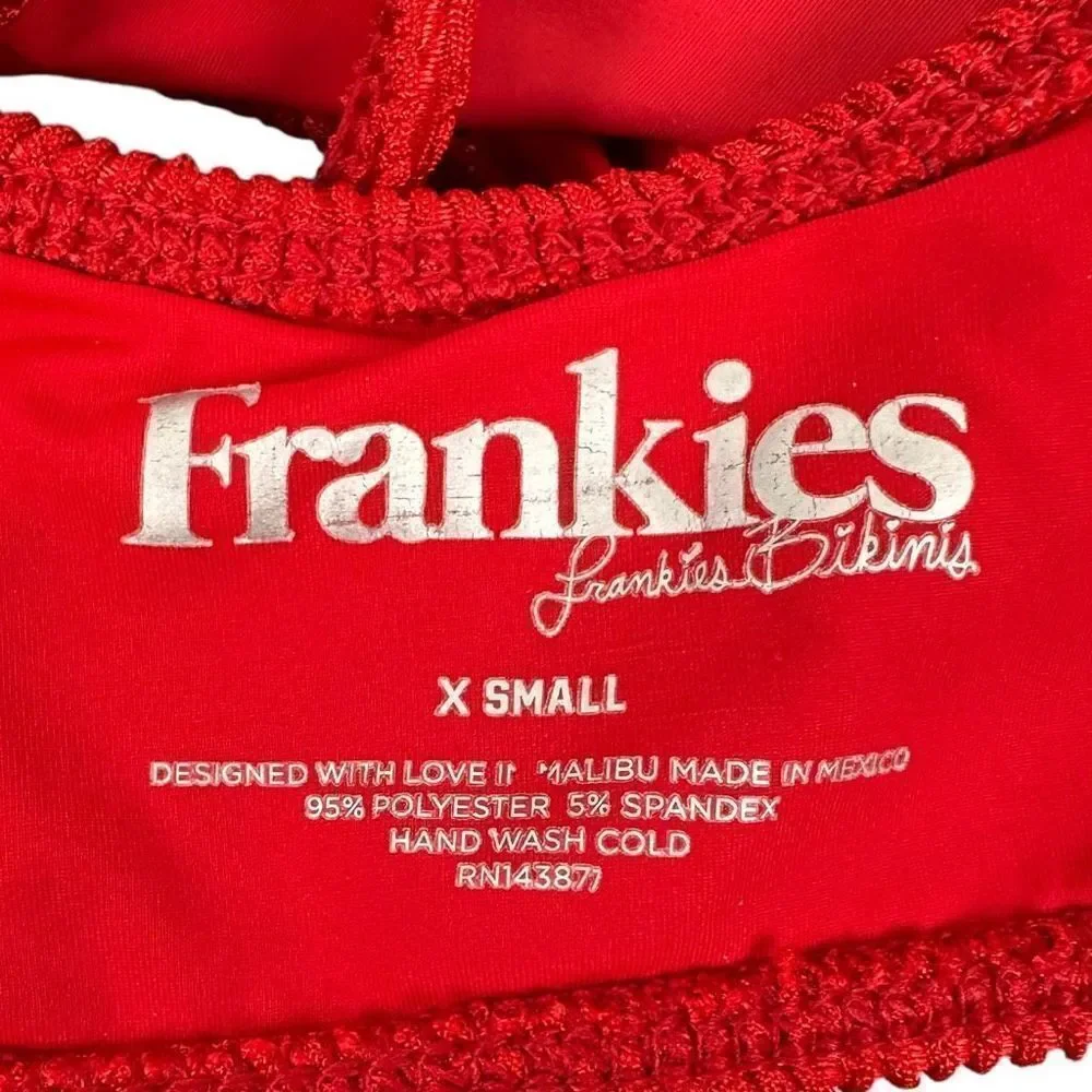 Frankie's Bikini's Red XS Wilderness Top and Small Bottom